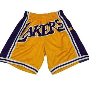 LA Lakers Mitchell & Ness NBA Blown Out Shorts Basketball Men's Large